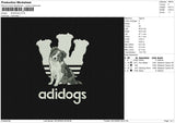 ADIDOGS Embroidery File 6 size