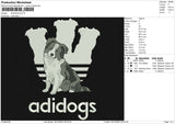 ADIDOGS Embroidery File 6 size