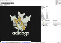 ADIDOGS V2 Embroidery File 6 size