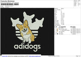 ADIDOGS V2 Embroidery File 6 size