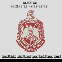 Aetatext Embroidery File 6 sizes