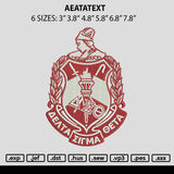 Aetatext Embroidery File 6 sizes