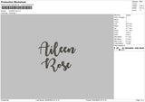 Aileenrose Embroidery File 6 sizes