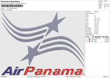 AIR PANAMA Embroidery File 6 size