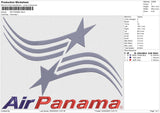 AIR PANAMA Embroidery File 6 size