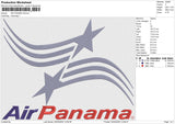 AIR PANAMA Embroidery File 6 size