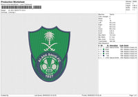 AL AHLI SAUDI FC Embroidery File 6 size