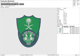 AL AHLI SAUDI FC Embroidery File 6 size