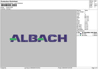 Albachtext Embroidery File 6 sizes