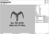 Allgirlstext Embroidery File 6 sizes