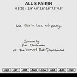 ALL S FAIRIN Embroidery File 6 size