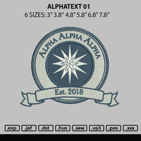 Alphacircle 01 Embroidery File 6 sizes
