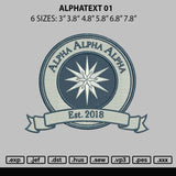 Alphacircle 01 Embroidery File 6 sizes