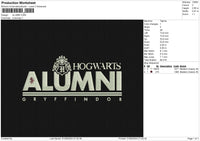 ALUMNI Embroidery File 6 size