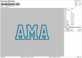 Amatext App Embroidery File 6 sizes