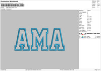 Amatext App Embroidery File 6 sizes