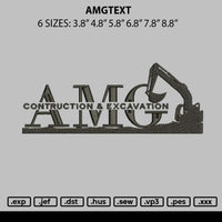Amgtext Embroidery File 6 sizes