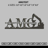 Amgtext Embroidery File 6 sizes