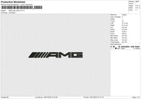 AMG logo Embroidery File 6 size