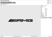 AMG logo Embroidery File 6 size