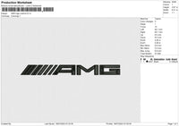 AMG logo Embroidery File 6 size