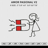 AMOR PASIONAL V2 Embroidery File 6 size