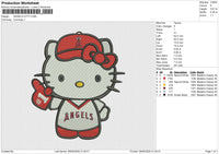 ANGELS KITTY Embroidery File 6 size