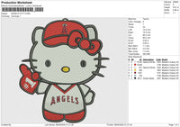 ANGELS KITTY Embroidery File 6 size