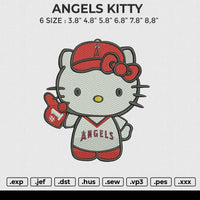 ANGELS KITTY Embroidery File 6 size
