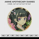 ANIME APOTHECARY DIARIES Embroidery File 6 size