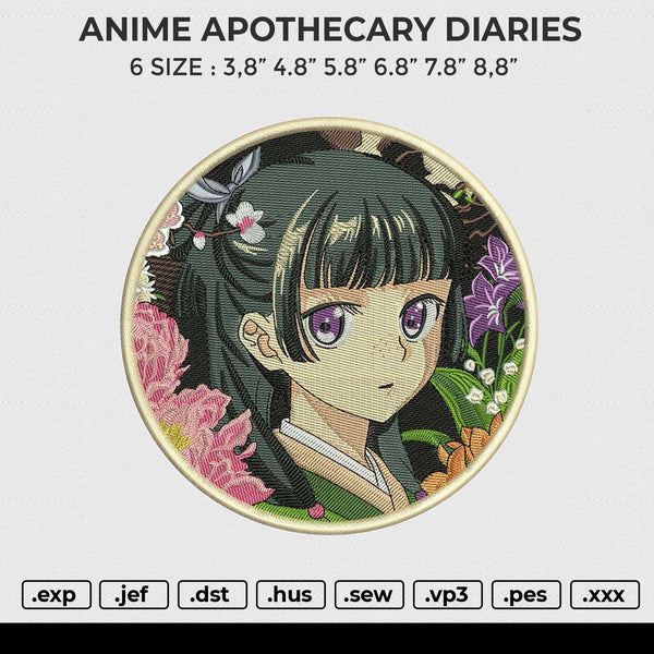 ANIME APOTHECARY DIARIES Embroidery File 6 size