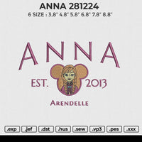 ANNA 281224 Embroidery File 6 size