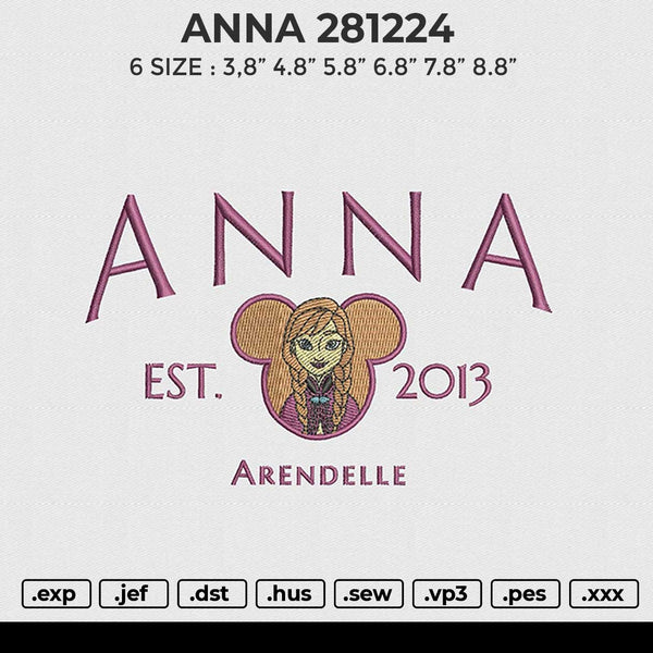 ANNA 281224 Embroidery File 6 size