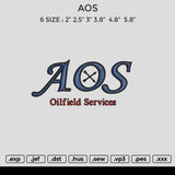 AOS Embroidery File 6 size