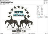 APPALOOSA CLUB Embroidery File 6 size