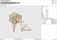 ARA BALLON DECORATION Embroidery File 6 size