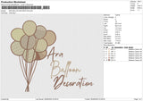 ARA BALLON DECORATION Embroidery File 6 size
