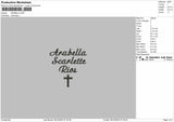 Arabelatext Embroidery File 6 sizes