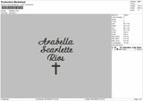 Arabelatext Embroidery File 6 sizes