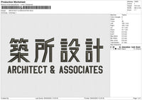 ARCHITECT & ASSOCIATES Embroidery File 6 size