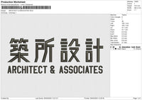 ARCHITECT & ASSOCIATES Embroidery File 6 size
