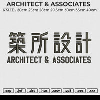 ARCHITECT & ASSOCIATES Embroidery File 6 size