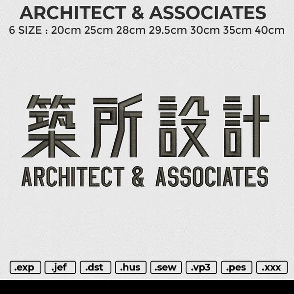 ARCHITECT & ASSOCIATES Embroidery File 6 size
