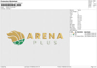 ARENA PLUS Embroidery File 6 size