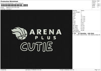 ARENA PLUS CUTE Embroidery File 6 size