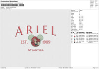 ARIEL 281224 Embroidery File 6 size