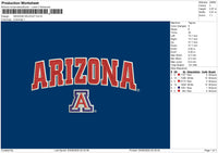 Arizona A Embroidery File 6 sizes