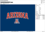 Arizona A Embroidery File 6 sizes