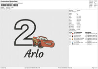 ARLO V1 Embroidery File 6 size