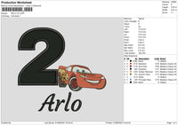 ARLO V2 Embroidery File 6 size